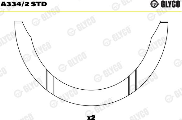 Glyco A334/2 STD - Spessore di registro,Albero a gomiti autozon.pro