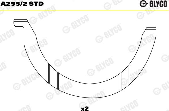 Glyco A295/2 STD - Spessore di registro,Albero a gomiti autozon.pro