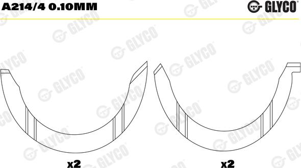 Glyco A214/4 0.10mm - Spessore di registro,Albero a gomiti autozon.pro