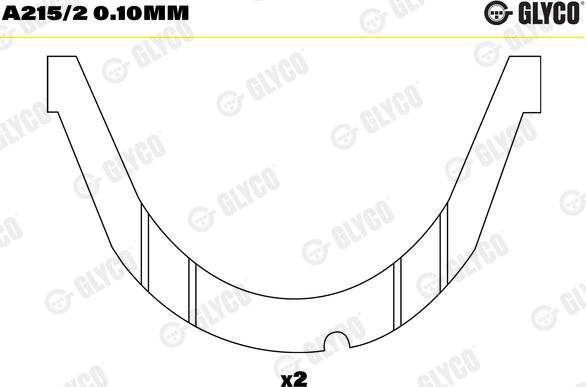 Glyco A215/2 0.10mm - Spessore di registro,Albero a gomiti autozon.pro