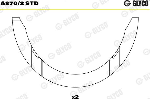 Glyco A270/2 STD - Spessore di registro,Albero a gomiti autozon.pro