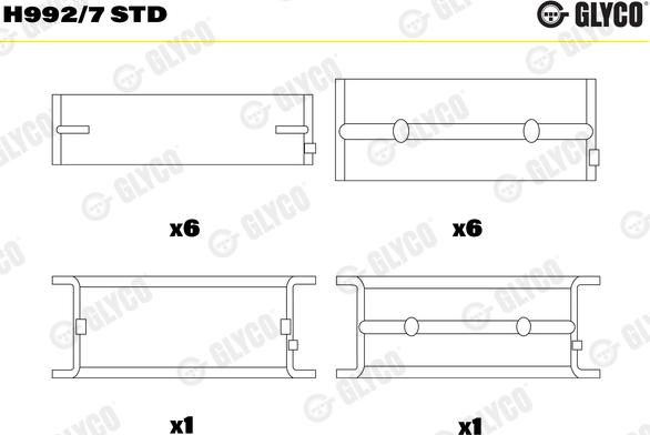 Glyco H992/7 STD - Cuscinetto albero a gomiti autozon.pro