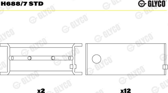 Glyco H688/7 STD - Cuscinetto albero a gomiti autozon.pro