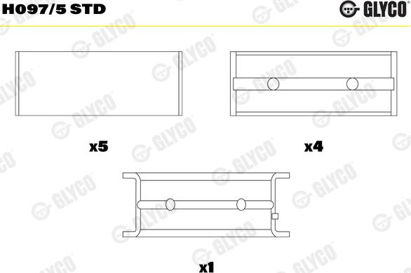 Glyco H097/5 STD - Cuscinetto albero a gomiti autozon.pro