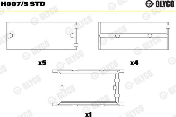 Glyco H007/5 STD - Cuscinetto albero a gomiti autozon.pro