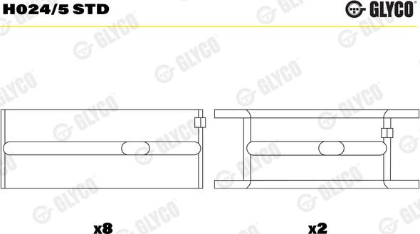 Glyco H024/5 STD - Cuscinetto albero a gomiti autozon.pro