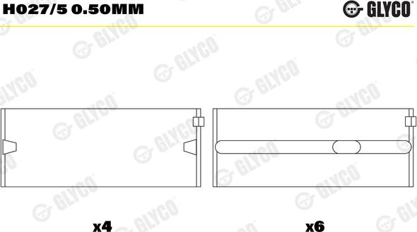 Glyco H026505 - Cuscinetto albero a gomiti autozon.pro