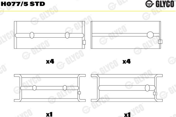 Glyco H077/5 STD - Cuscinetto albero a gomiti autozon.pro