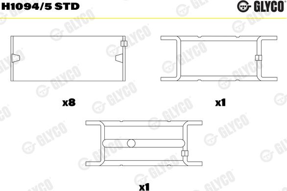 Glyco H1094/5 STD - Cuscinetto albero a gomiti autozon.pro