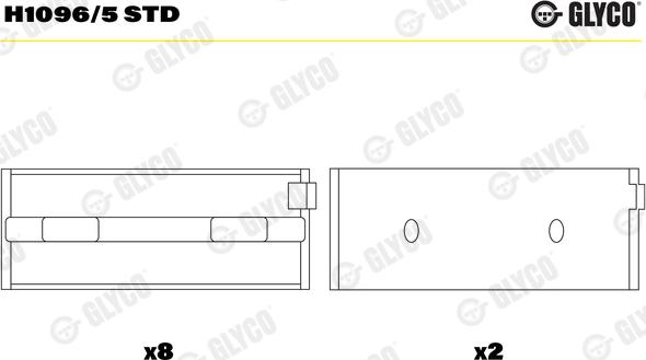 Glyco H1096/5 STD - Cuscinetto albero a gomiti autozon.pro