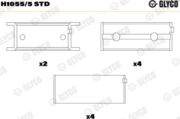 Glyco H1055/5 STD - Cuscinetto albero a gomiti autozon.pro