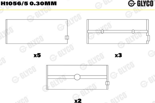 Glyco H1056/5 0.30mm - Cuscinetto albero a gomiti autozon.pro