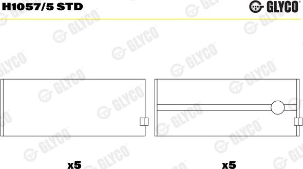 Glyco H1057/5 STD - Cuscinetto albero a gomiti autozon.pro