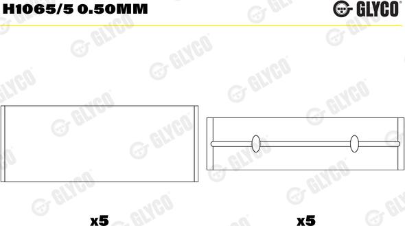 Glyco H1065/5 0.50mm - Cuscinetto albero a gomiti autozon.pro