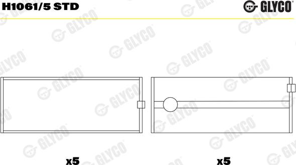 Glyco H1061/5 STD - Cuscinetto albero a gomiti autozon.pro