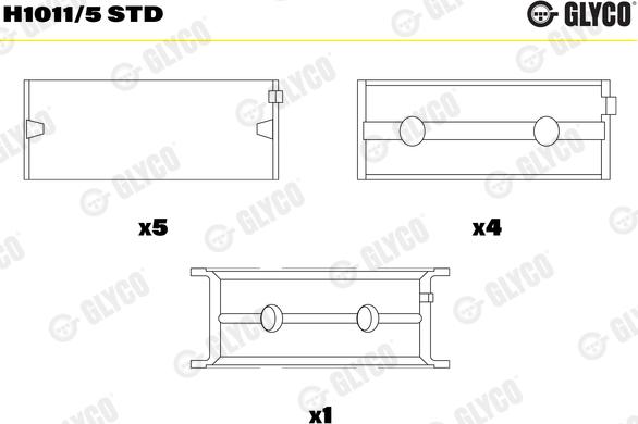 Glyco H1011/5 STD - Cuscinetto albero a gomiti autozon.pro