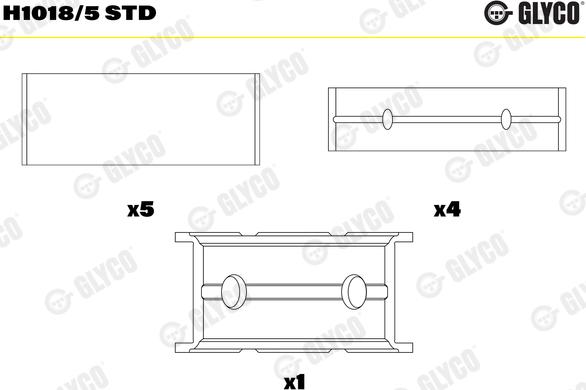 Glyco H1018/5 STD - Cuscinetto albero a gomiti autozon.pro