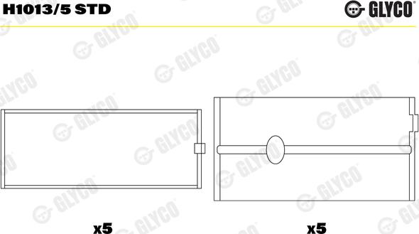 Glyco H1013/5 STD - Cuscinetto albero a gomiti autozon.pro