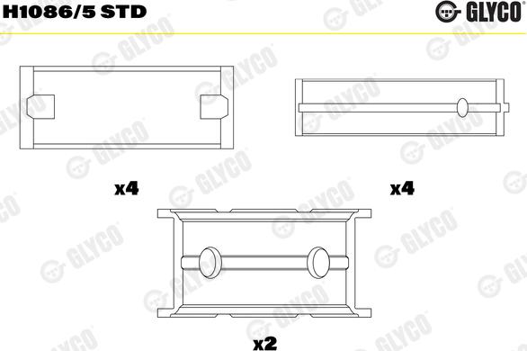 Glyco H1086/5 STD - Cuscinetto albero a gomiti autozon.pro