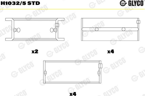 Glyco H1032/5 STD - Cuscinetto albero a gomiti autozon.pro