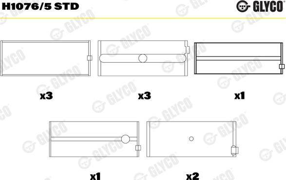 Glyco H1076/5 STD - Cuscinetto albero a gomiti autozon.pro