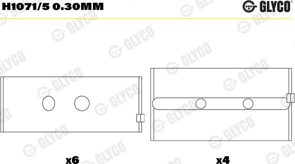 Glyco H1071/5 0.30mm - Cuscinetto albero a gomiti autozon.pro