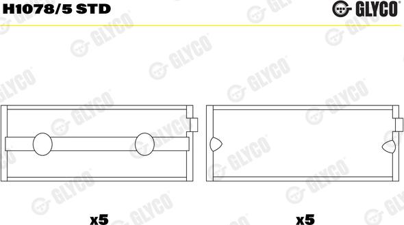 Glyco H1078/5 STD - Cuscinetto albero a gomiti autozon.pro