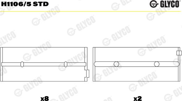 Glyco H1106/5 STD - Cuscinetto albero a gomiti autozon.pro