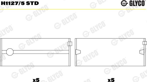 Glyco H1127/5 STD - Cuscinetto albero a gomiti autozon.pro