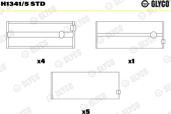 Glyco H1341/5 STD - Cuscinetto albero a gomiti autozon.pro