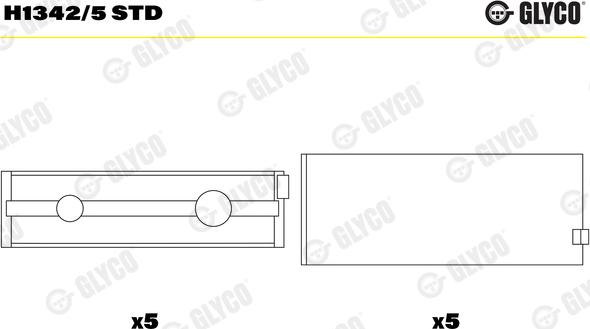 Glyco H1342/5 STD - Cuscinetto albero a gomiti autozon.pro