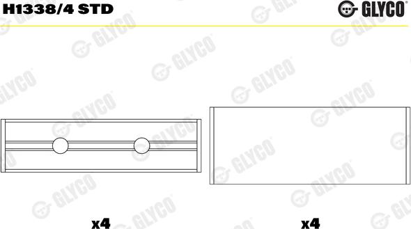 Glyco H1338/4 STD - Cuscinetto albero a gomiti autozon.pro