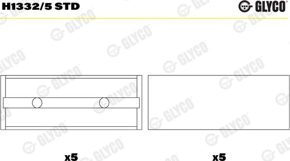 Glyco H1332/5 STD - Cuscinetto albero a gomiti autozon.pro