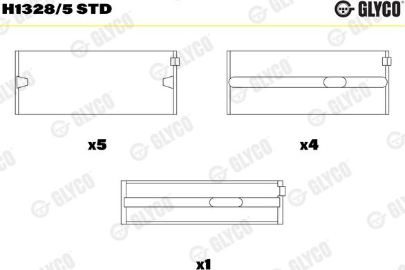 Glyco H1328/5 STD - Cuscinetto albero a gomiti autozon.pro