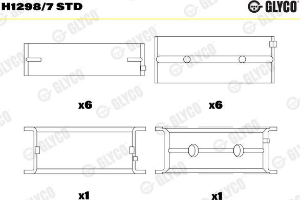 Glyco H1298/7 STD - Cuscinetto albero a gomiti autozon.pro