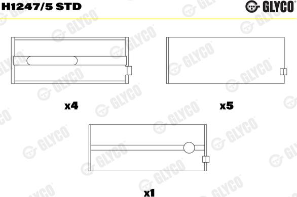 Glyco H1247/5 STD - Cuscinetto albero a gomiti autozon.pro