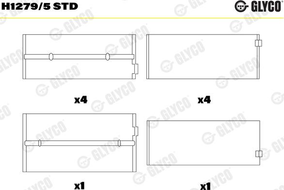 Glyco H1279/5 STD - Cuscinetto albero a gomiti autozon.pro