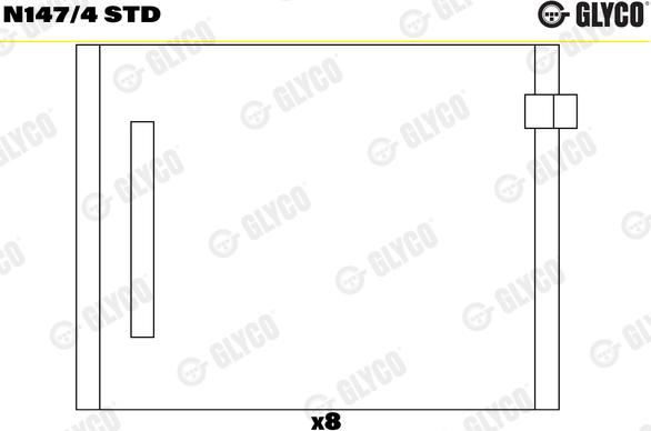 Glyco N147/4 STD - Supporto albero a camme autozon.pro