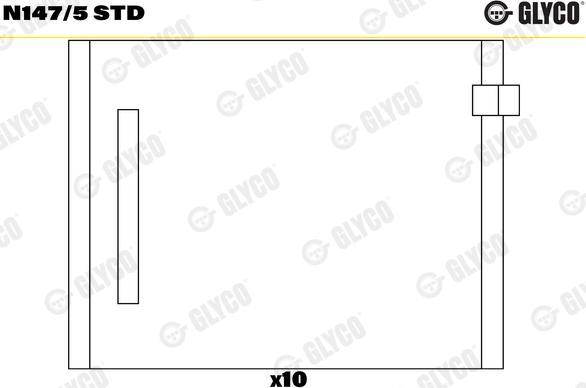 Glyco N147/5 STD - Supporto albero a camme autozon.pro