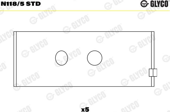 Glyco N118/5 STD - Supporto albero a camme autozon.pro