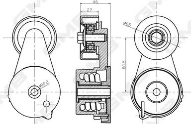 GMB GAT10040 - Tendicinghia, Cinghia Poly-V autozon.pro