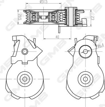 GMB GAT31570 - Tendicinghia, Cinghia Poly-V autozon.pro