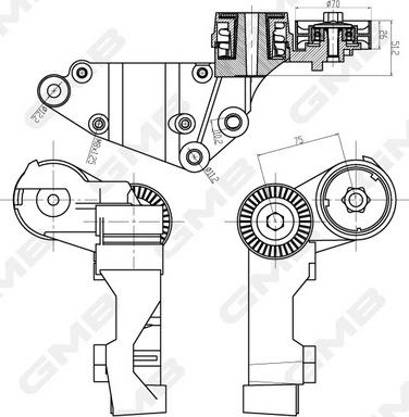 GMB GAT32360 - Tendicinghia, Cinghia Poly-V autozon.pro