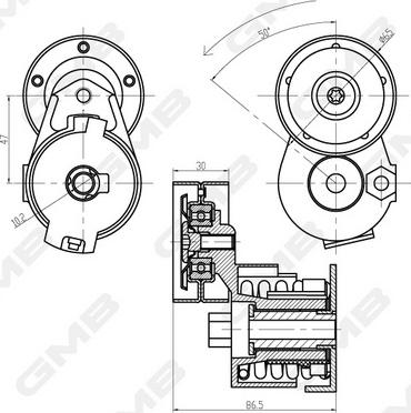 GMB GAT20980 - Tendicinghia, Cinghia Poly-V autozon.pro