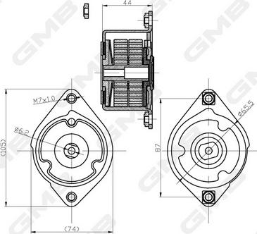 GMB GAT20510 - Tendicinghia, Cinghia Poly-V autozon.pro