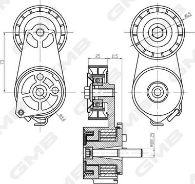 GMB GAT20640 - Tendicinghia, Cinghia Poly-V autozon.pro