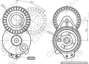 GMB GAT20620 - Tendicinghia, Cinghia Poly-V autozon.pro