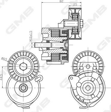 GMB GAT20820 - Tendicinghia, Cinghia Poly-V autozon.pro