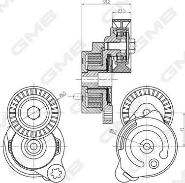 GMB GAT20780 - Tendicinghia, Cinghia Poly-V autozon.pro