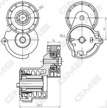 GMB GAT21670 - Tendicinghia, Cinghia Poly-V autozon.pro